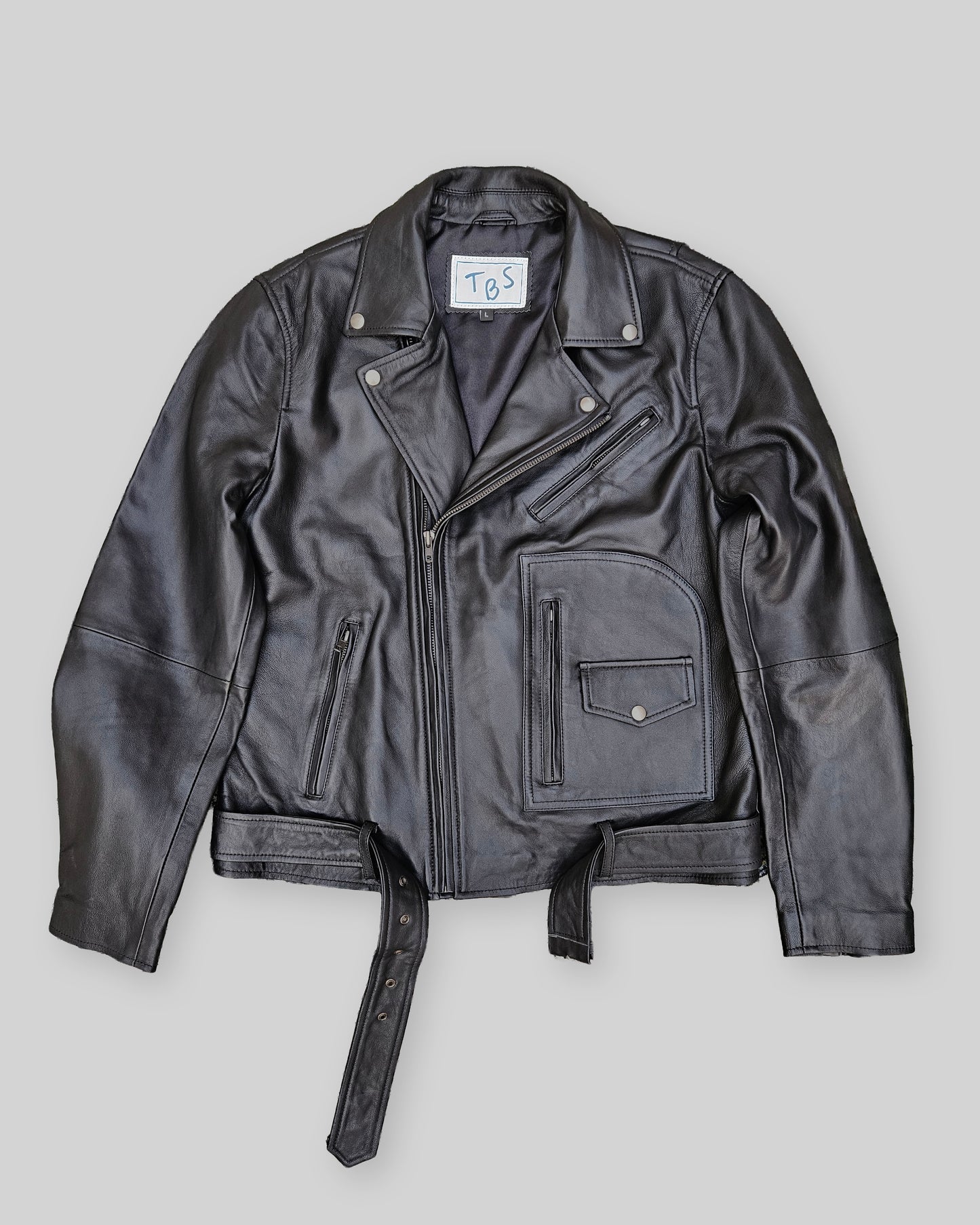 Top-Grain Leather Biker Jacket