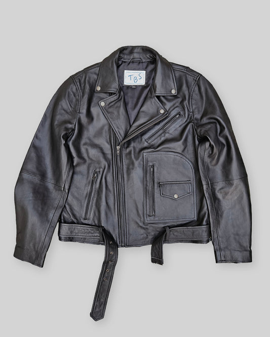 Top-Grain Leather Biker Jacket