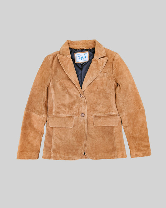 Top-Grain Leather Blazer