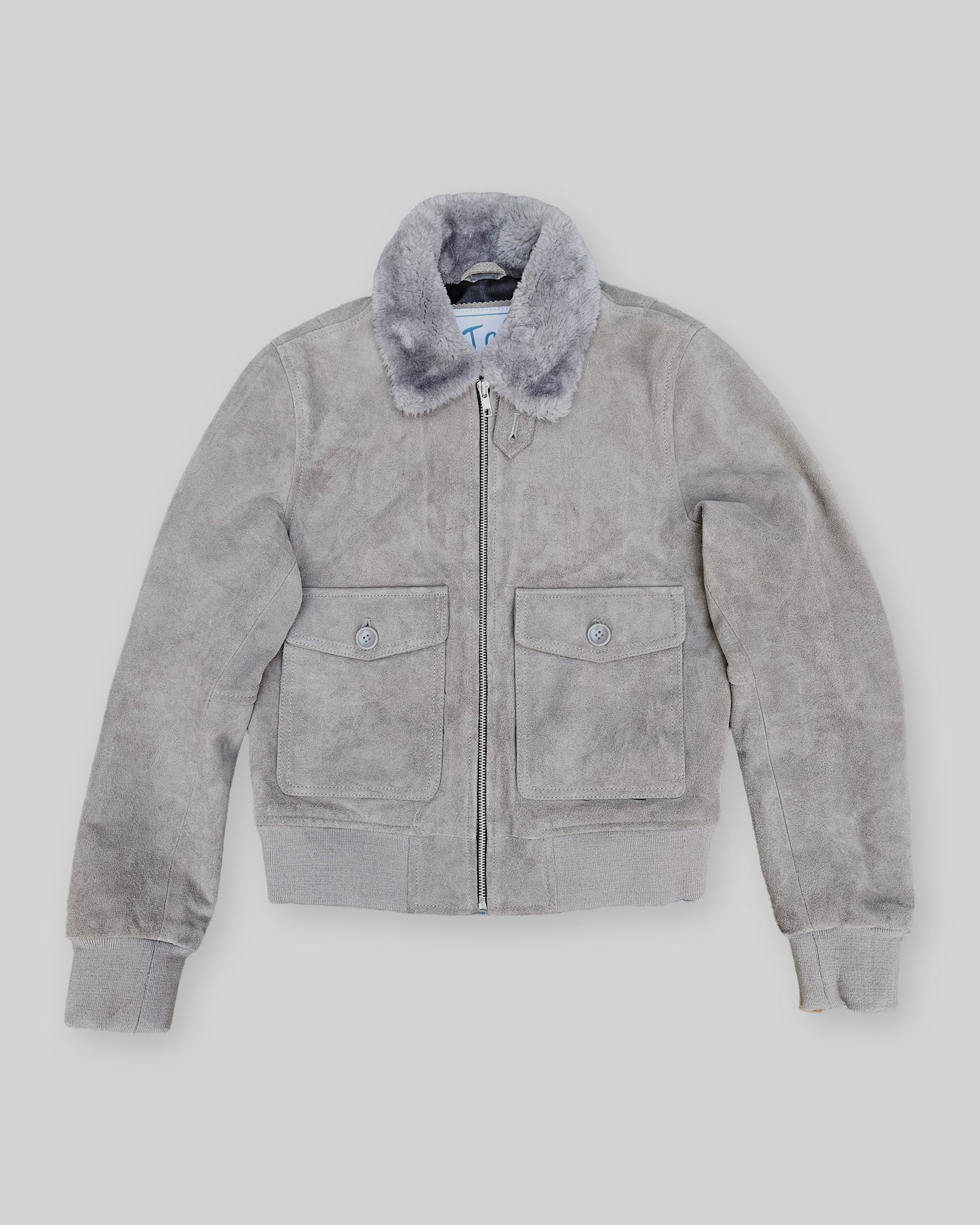Top-Grain Leather Bomber Jacket