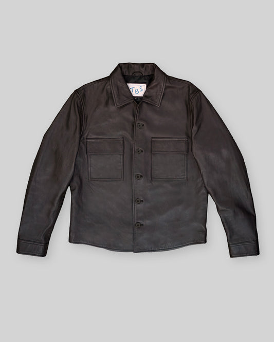 Top-Grain Leather Overshirt